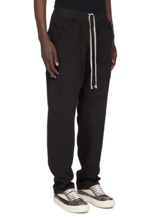 DRKSHDW FW25 CONCORDIANS CLASSIC CARGO DRAWSTRING IN BLACK COMPACT HEAVY JERSEY DU02E7370RIG-09