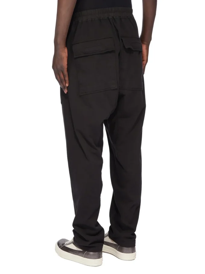 DRKSHDW FW25 CONCORDIANS CLASSIC CARGO DRAWSTRING IN BLACK COMPACT HEAVY JERSEY DU02E7370RIG-09
