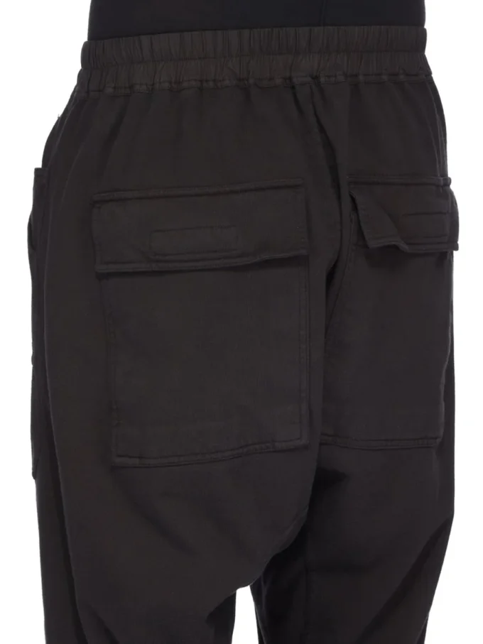 DRKSHDW FW25 CONCORDIANS CLASSIC CARGO DRAWSTRING IN BLACK COMPACT HEAVY JERSEY DU02E7370RIG-09