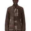 DRKSHDW FW25 CONCORDIANS CONCEALED ZIPFRONT JKT IN DRKDUST BRUSHED COTTON. DU02E7775BMO-78