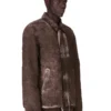 DRKSHDW FW25 CONCORDIANS CONCEALED ZIPFRONT JKT IN DRKDUST BRUSHED COTTON. DU02E7775BMO-78