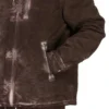 DRKSHDW FW25 CONCORDIANS CONCEALED ZIPFRONT JKT IN DRKDUST BRUSHED COTTON. DU02E7775BMO-78