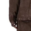 DRKSHDW FW25 CONCORDIANS CONCEALED ZIPFRONT JKT IN DRKDUST BRUSHED COTTON. DU02E7775BMO-78