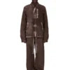 DRKSHDW FW25 CONCORDIANS CONCEALED ZIPFRONT JKT IN DRKDUST BRUSHED COTTON. DU02E7775BMO-78