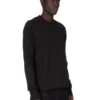 DRKSHDW FW25 CONCORDIANS CREWNECK SWEAT IN BLACK COMPACT HEAVY JERSEY. DU02E7279RIGP-09