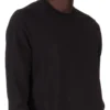 DRKSHDW FW25 CONCORDIANS CREWNECK SWEAT IN BLACK COMPACT HEAVY JERSEY. DU02E7279RIGP-09