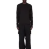 DRKSHDW FW25 CONCORDIANS CREWNECK SWEAT IN BLACK COMPACT HEAVY JERSEY. DU02E7279RIGP-09