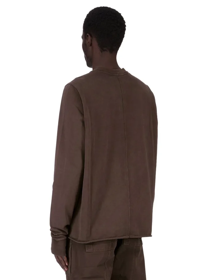 DRKSHDW FW25 CONCORDIANS CREWNECK SWEAT IN DARK DUST COMPACT HEAVY JERSEY. DU02E7279RIGP-78