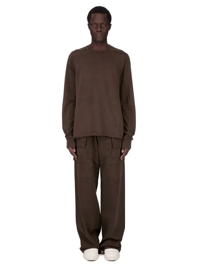 DRKSHDW FW25 CONCORDIANS CREWNECK SWEAT IN DARK DUST COMPACT HEAVY JERSEY. DU02E7279RIGP-78