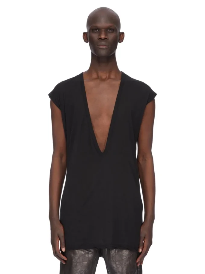 DRKSHDW FW25 CONCORDIANS DYLAN T IN BLACK BLACK COTTON GAUZE JERSEY DU02E7157BH-09