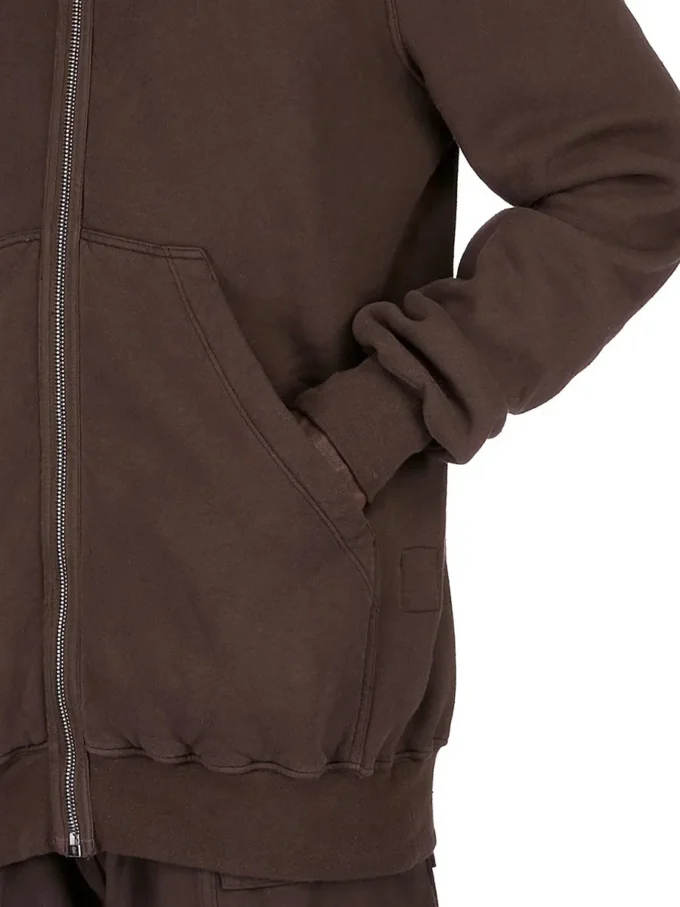 DRKSHDW FW25 CONCORDIANS JUMBO GIMP HOODIE IN DARK DUST SLUB FELPA DU02E7283FSL-78