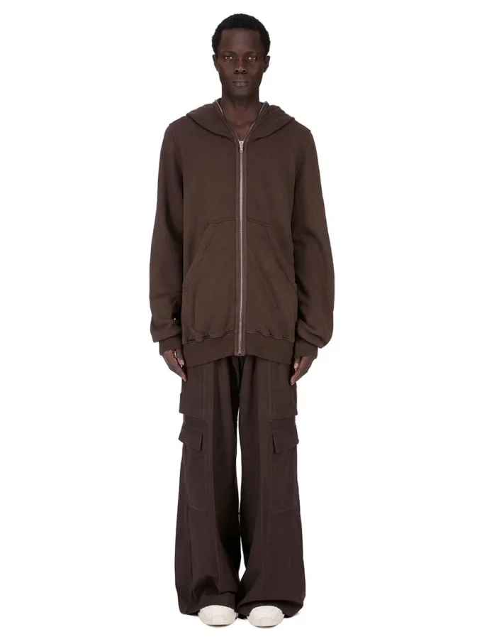 DRKSHDW FW25 CONCORDIANS JUMBO GIMP HOODIE IN DARK DUST SLUB FELPA DU02E7283FSL-78