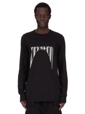 DRKSHDW FW25 CONCORDIANS LEVEL LS T IN BLACK MEDIUM WEIGHT COTTON JERSEY DU02E7260RNEP4-0908