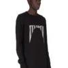 DRKSHDW FW25 CONCORDIANS LEVEL LS T IN BLACK MEDIUM WEIGHT COTTON JERSEY DU02E7260RNEP4-0908