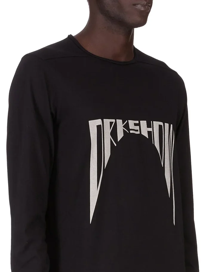 DRKSHDW FW25 CONCORDIANS LEVEL LS T IN BLACK MEDIUM WEIGHT COTTON JERSEY DU02E7260RNEP4-0908