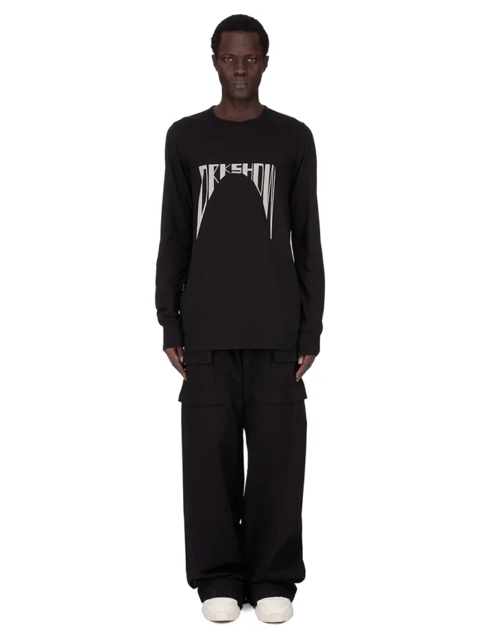 DRKSHDW FW25 CONCORDIANS LEVEL LS T IN BLACK MEDIUM WEIGHT COTTON JERSEY DU02E7260RNEP4-0908