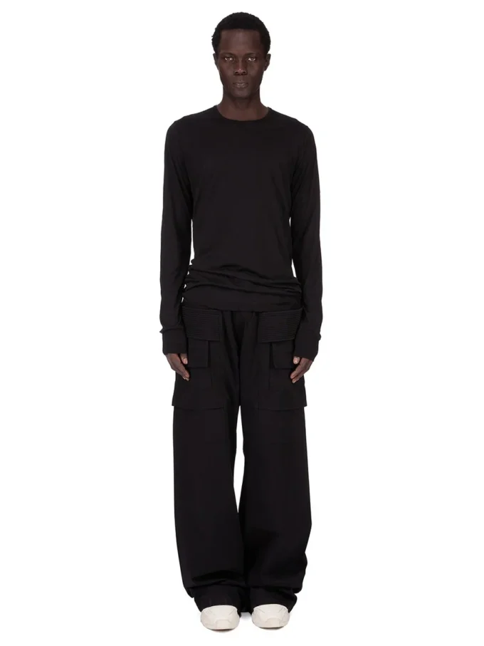 DRKSHDW FW25 CONCORDIANS LEVEL T IN BLACK COTTON GAUZE JERSEY DU02E7260BH-09