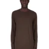 DRKSHDW FW25 CONCORDIANS LS LEVEL T IN DARK DUST COTTON GAUZE JERSEY DU02E7260BH-78
