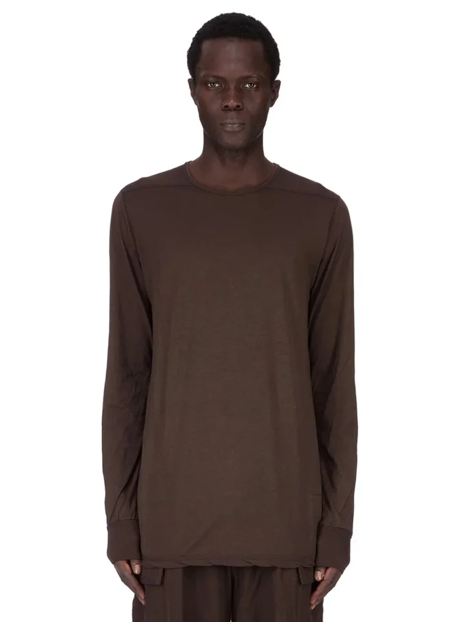 DRKSHDW FW25 CONCORDIANS LS LEVEL T IN DARK DUST COTTON GAUZE JERSEY DU02E7260BH-78