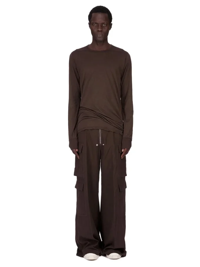 DRKSHDW FW25 CONCORDIANS LS LEVEL T IN DARK DUST COTTON GAUZE JERSEY DU02E7260BH-78