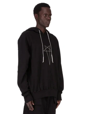 DRKSHDW FW25 CONCORDIANS OVERSIZED HOODIE IN BLACK/PEARL FURKA HEAVY SWEATSHIRT DU02E7262FEP3P-0908