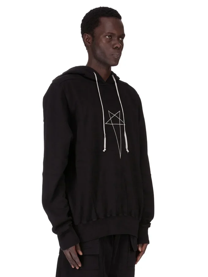 DRKSHDW FW25 CONCORDIANS OVERSIZED HOODIE IN BLACK/PEARL FURKA HEAVY SWEATSHIRT DU02E7262FEP3P-0908