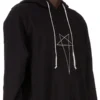 DRKSHDW FW25 CONCORDIANS OVERSIZED HOODIE IN BLACK/PEARL FURKA HEAVY SWEATSHIRT DU02E7262FEP3P-0908