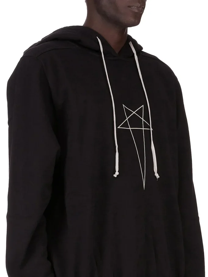 DRKSHDW FW25 CONCORDIANS OVERSIZED HOODIE IN BLACK/PEARL FURKA HEAVY SWEATSHIRT DU02E7262FEP3P-0908