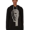 DRKSHDW FW25 CONCORDIANS OVERSIZED HOODIE IN BLACK/PEARL SLUP FELPA DS02E7241FSLP1P-0908