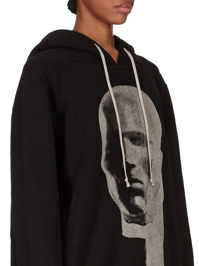 DRKSHDW FW25 CONCORDIANS OVERSIZED HOODIE IN BLACK/PEARL SLUP FELPA DS02E7241FSLP1P-0908