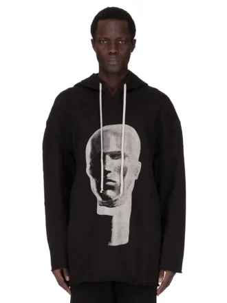 DRKSHDW FW25 CONCORDIANS PETER HOODIE BLACK/PEARL FURKA HEAVY SWEATSHIRT DU02E7280FEP1P-0908