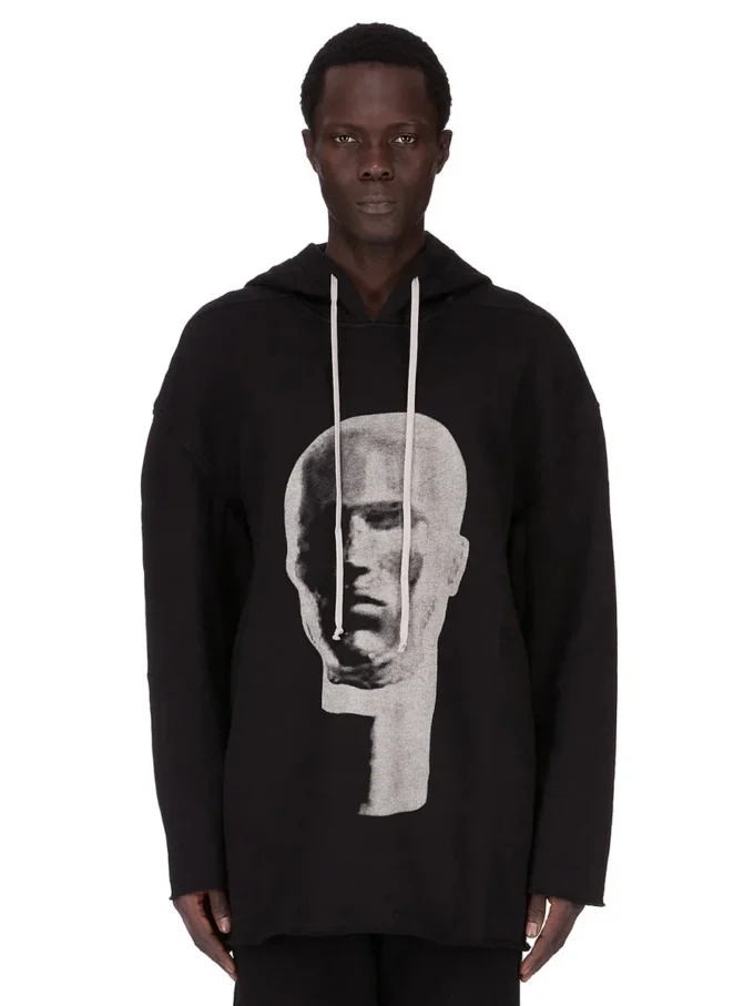 DRKSHDW FW25 CONCORDIANS PETER HOODIE BLACK/PEARL FURKA HEAVY SWEATSHIRT DU02E7280FEP1P-0908