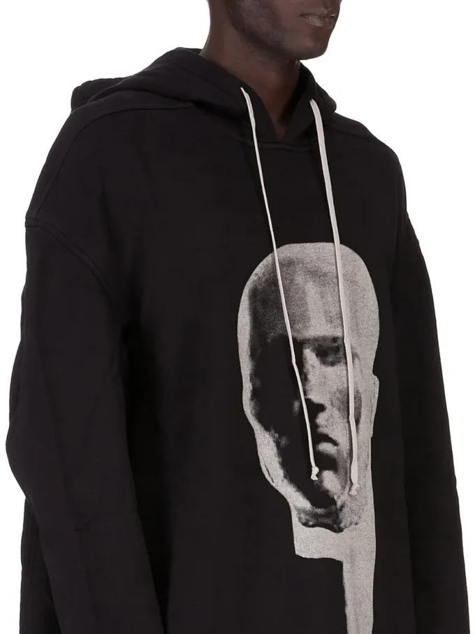 DRKSHDW FW25 CONCORDIANS PETER HOODIE BLACK/PEARL FURKA HEAVY SWEATSHIRT DU02E7280FEP1P-0908