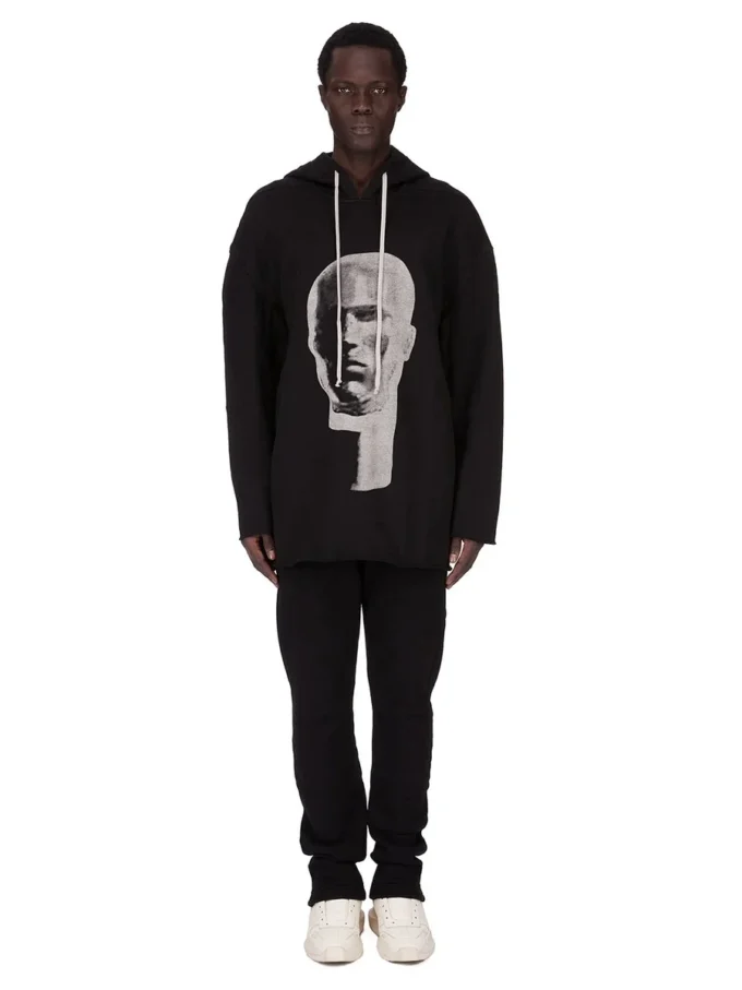 DRKSHDW FW25 CONCORDIANS PETER HOODIE BLACK/PEARL FURKA HEAVY SWEATSHIRT DU02E7280FEP1P-0908