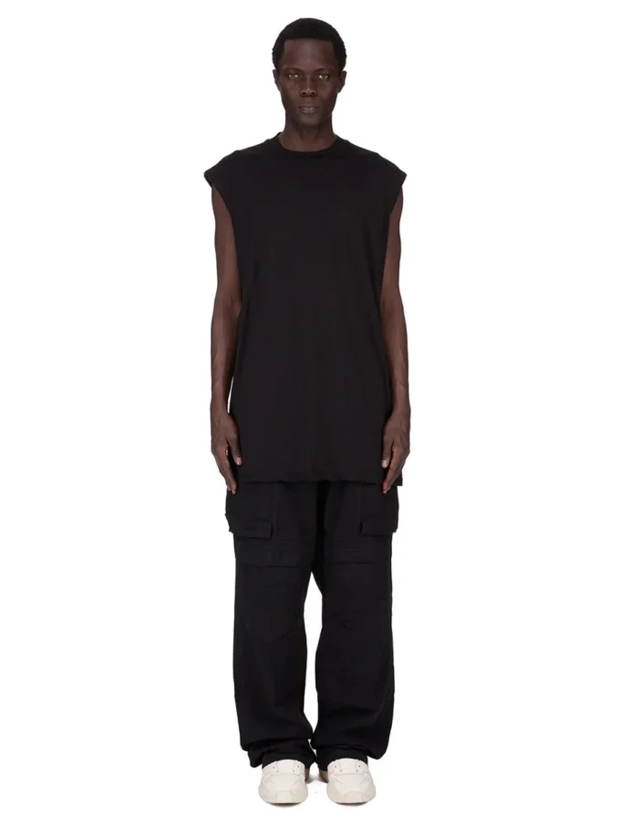 DRKSHDW FW25 CONCORDIANS TARP T IN BLACK COTTON GAUZE JERSEY DU02E7158BH-09