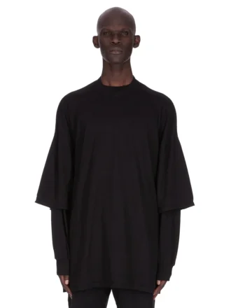 DRKSHDW FW25 CONCORDIANS TOMMY HUSTLER SWEAT IN BLACK DOUBLE BRUSHED JERSEY DU02E7266JDB-09