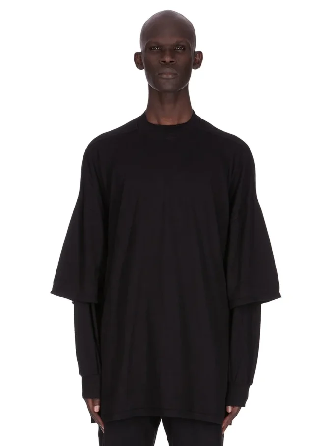 DRKSHDW FW25 CONCORDIANS TOMMY HUSTLER SWEAT IN BLACK DOUBLE BRUSHED JERSEY DU02E7266JDB-09