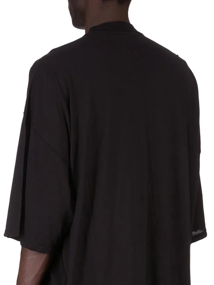 DRKSHDW FW25 CONCORDIANS TOMMY T IN BLACK COTTON GAUZE JERSEY DU02E7259BH-09