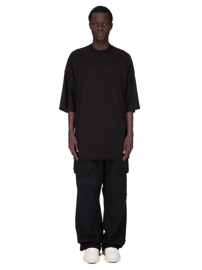 DRKSHDW FW25 CONCORDIANS TOMMY T IN BLACK COTTON GAUZE JERSEY DU02E7259BH-09