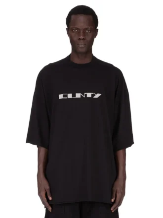 DRKSHDW FW25 CONCORDIANS TOMMY T IN BLACK/PEARL MEDIUM WEIGHT COTTON JERSEY DU02E7259RNEP2-0908