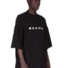 DRKSHDW FW25 CONCORDIANS TOMMY T IN BLACK/PEARL MEDIUM WEIGHT COTTON JERSEY DU02E7259RNEP2-0908