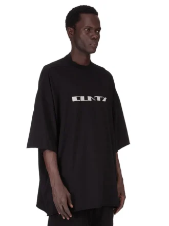DRKSHDW FW25 CONCORDIANS TOMMY T IN BLACK/PEARL MEDIUM WEIGHT COTTON JERSEY DU02E7259RNEP2-0908