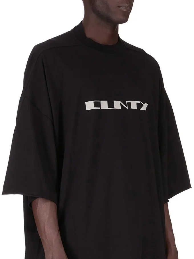 DRKSHDW FW25 CONCORDIANS TOMMY T IN BLACK/PEARL MEDIUM WEIGHT COTTON JERSEY DU02E7259RNEP2-0908