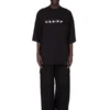 DRKSHDW FW25 CONCORDIANS TOMMY T IN BLACK/PEARL MEDIUM WEIGHT COTTON JERSEY DU02E7259RNEP2-0908