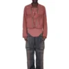 RICK OWENS FW25 CONCORDIANS CARGO JKT IN ROSEWOOD MATTE NYLON. RU02E1762MT-13