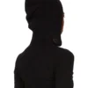 RICK OWENS FW25 CONCORDIANS CROPPED HOODED RIB LS T IN BLACK RAININO RIB JERSEY. RP02E4210RJR-09