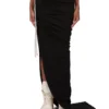 RICK OWENS FW25 CONCORDIANS EDFU SKIRT IN BLACK DOUBLE BRUSHED JERSEY DS02E7337JDB-09