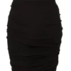 RICK OWENS FW25 CONCORDIANS EDFU SKIRT IN BLACK DOUBLE BRUSHED JERSEY DS02E7337JDB-09