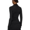 RICK OWENS FW25 CONCORDIANS KAIRO LS TOP IN BLACK VISCOSE CREPE JERSEY LI02E3212CVI-09