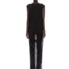 RICK OWENS FW25 CONCORDIANS NOUVEAU GOWN IN BLACK SHEER WOOL JERSEY. RP02E4574JWR-09